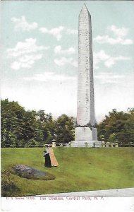 The Obelisk Two Women Strolling Central Park New York,City New York