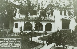 Lot of 3 RPPC Park Villa Tacubaya, D. F. Mexico Vintage Postcards P108