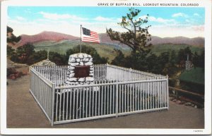 USA Grave Of Buffalo Bill Lookout Mountain Colorado Vintage Postcard 09.24