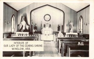 RP Postcard Interior of Our Lady Of The Ozarks Shrine Winslow, Arkansas~127961