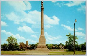 Vtg Dayton Ohio OH Soldiers Monument Riverview Park 1950s View Postcard