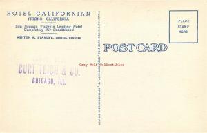 CA, Fresno, California, Hotel Californian, Multi View, Curteich