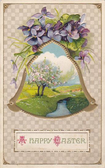 Happy Easter Landscape Scene