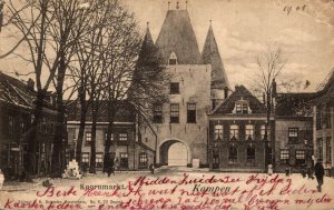 Netherlands Kampen Koornmarkt Vintage Postcard 08.50