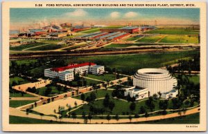 Ford Rotonda Administration Building River Rouge Plant Detroit Michigan Postcard