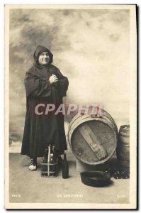 Old Postcard Fancy Man A good living Pretre wine Alcohol