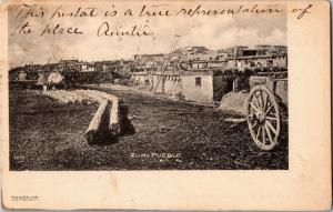 View of Zuni Pueblo, Arizona c1905 Vintage Postcard M30