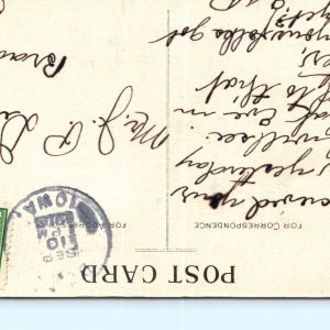 c1910s Romantic Dutch Children Peace Justice Marriage Knot Postcard Clogs A82