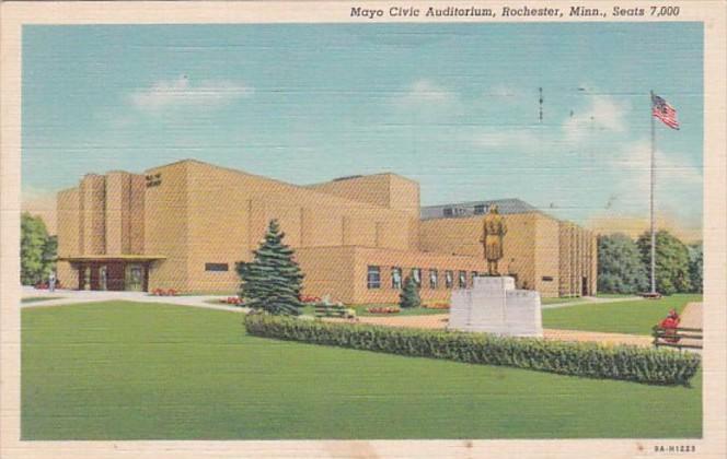 Minnesota Rochester Mayo Civic Auditorium 1940 Curteich