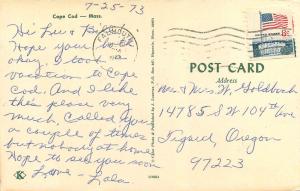 Red Lobster Cape Cod Massachusetts MA pm 1973 Postcard