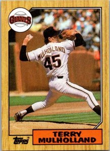 1987 Topps Baseball Card Terry Mulholland San Francisco Giants sk3393