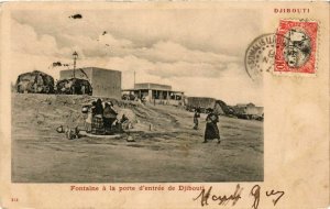 CPA AK SÉNÉGAL-Fontaine a la porte d'entrée de Djibouti (331319)