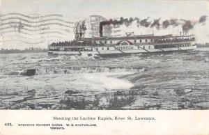 River St Lawrence Canada Shooting the Lachine Rapid Steamer Sovereign PC J76614