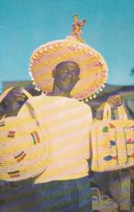 Bahamas Nassau Straw Vendor At The Famous Straw Market