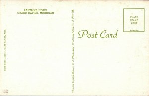 Vintage Pantlind Hotel Grand Rapids Michigan MI Postcard