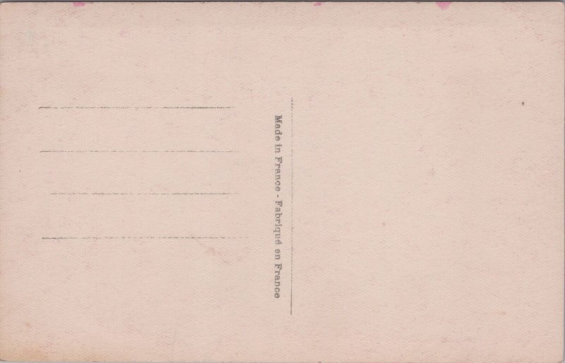 Victorian Romantic Couple Pink Vintage RPPC C015