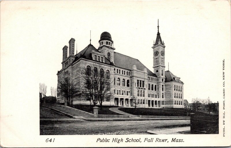 Postcard Public High School in Fall River, Massachusetts~136641