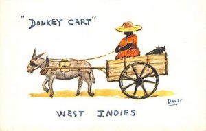 Donkey Cart Artist Dwit Antigua, West Indies Unused 
