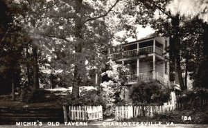 Vintage Postcard Michie's Old Tavern Hostoric Landmark Charlottesville Virginia