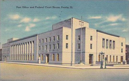 Illinois Peoria Post Office And Federal Court House 1941