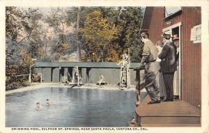 Sulphur Mt Springs California Swimming Pool Antique Postcard K79364