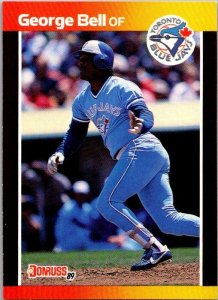 1989 Donruss Baseball Card George Bell Toronto Blue Jays sk9136