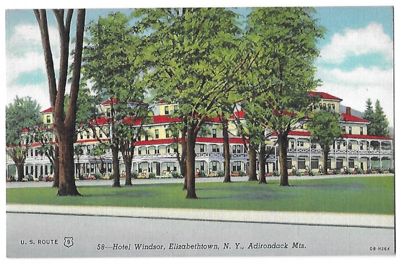 Hotel Windsor Elizabethtown New York US Rt. 9 Adrondack Mountains