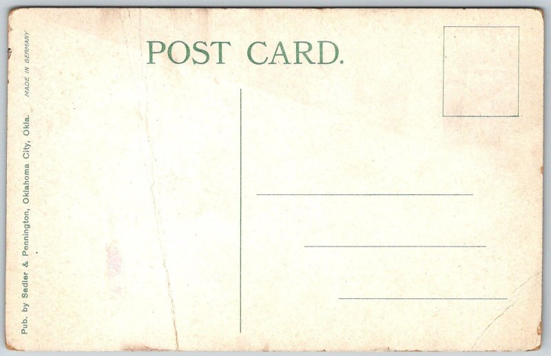 Oklahoma City Oklahoma 1910 Postcard Carnegie Library