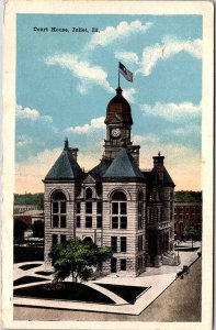 Postcard COURT HOUSE SCENE Joliet Illinois IL AM7746