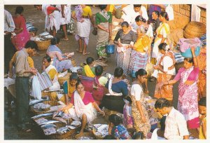 GOA, MARKET SCENE, India - Vintage POSTCARD