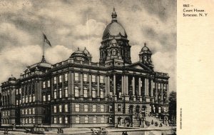 Vintage Postcard Court House Historical Building Landmark Syracuse New York NY