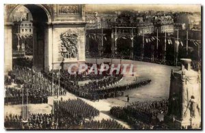 CARTE PHOTO Militaria Paris Fetes Victory 14 July 1919 Arc de Triomphe