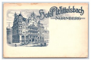 Hotel Wittelsbach Nurnberg Germany UNP Unused DB Postcard U8