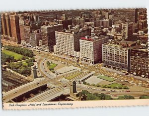 Postcard Pick Congress Hotel and Eisenhower Expressway, Chicago, Illinois