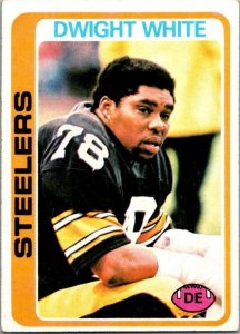 1978 Topps Football Card Dwight White Pittsburgh Steelers sk7479