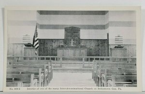 Indiantown Gap Pa Interior of Inter-denomiational Chapel Postcard P15