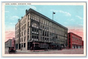 c1920's Hotel Warren Worcester Massachusetts MA Antique Unposted Postcard