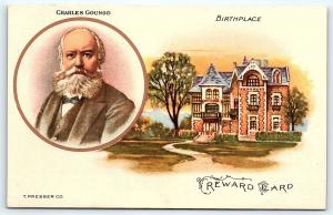 Postcard Composer Charles Gounod Birthplace Reward Card  B36