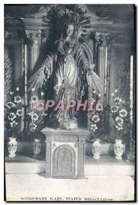 Old Postcard Notre Dame D & # 39Ars Miraculous Statue