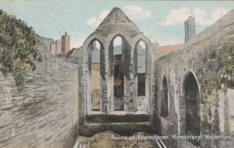 WATERFORD, RUINS OF FRANCISCAN MONASTERY, Ireland - Vintage POSTCARD