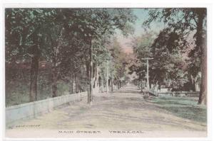 Main Street Yreka California 1910c handcolored postcard