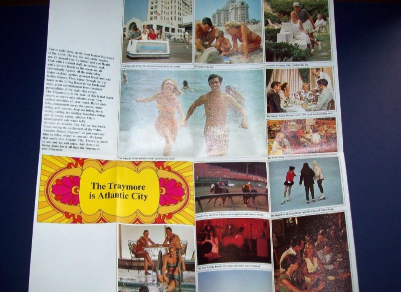 Traymore Hotel Atlantic City New Jersey Brochure Boardwalk Beach Town 1970 NJ