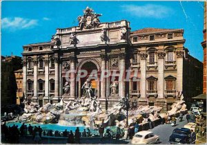 Postcard Modern Rome Trevi Fountain