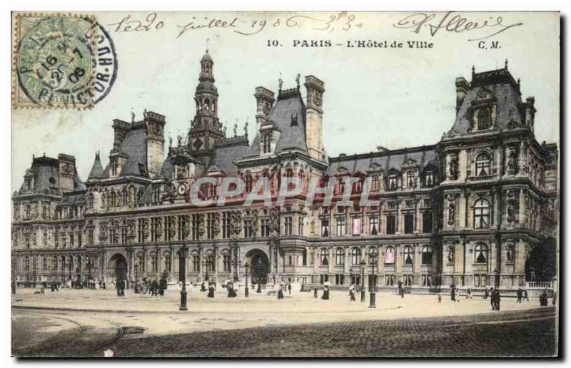 Paris Postcard Old City Hall