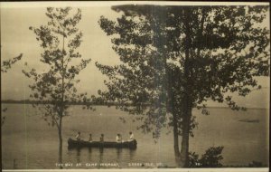 Grand Isle VT The Bay at Camp Vermont Canoe c1915 Real Photo Postcard
