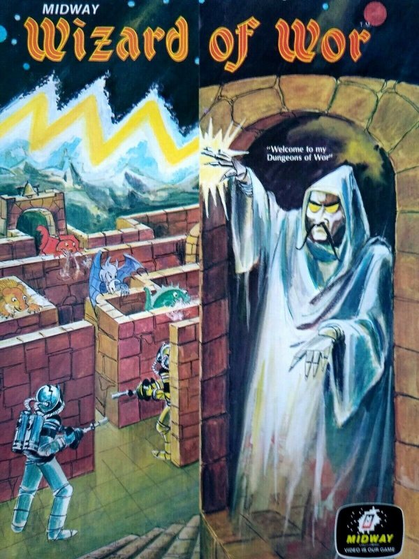 Wizard Of Wor Arcade Flyer Original Fold-out Artwork Video Game 1981 Brochure