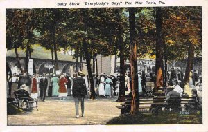 Baby Show Crowd Everbody's Day Pen Mar Pennsylvania 1920s postcard