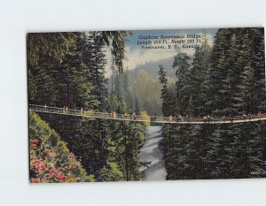 Postcard Capilano Suspension Bridge Vancouver Canada