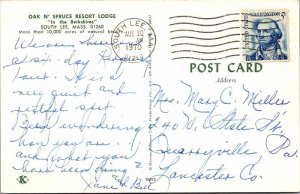 Postcard RESORT SCENE Lee Massachusetts MA AM4572
