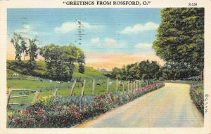 ROSSFORD OHIO~GREETINGS FROM 1941 POSTCARD